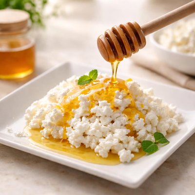 Cottage cheese with honey
