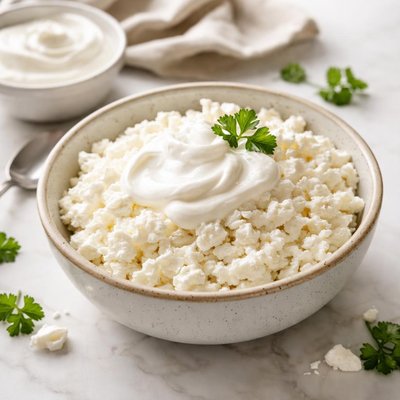 Cottage cheese with sour cream