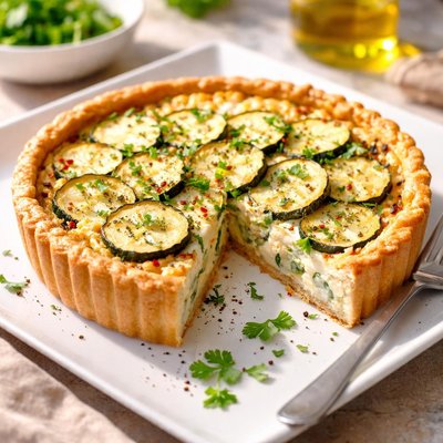 Courgette quiche