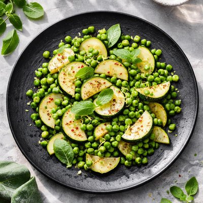 Courgettes et petits pois