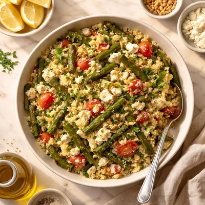 Couscous-asparagus salad