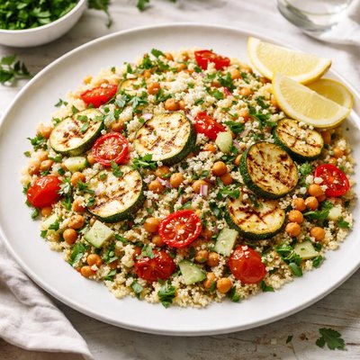 Couscous salad with zucchini