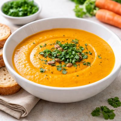 Covent garden carrot and coriander soup