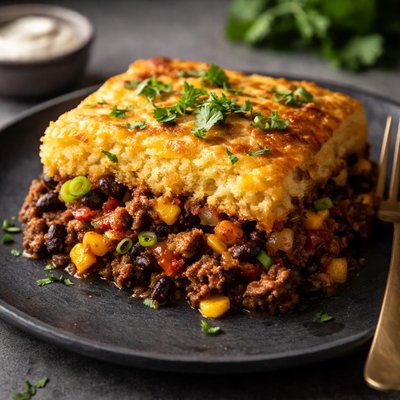 Cowboy cornbread casserole