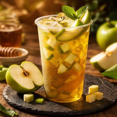 Cozy bean green apple fruit tea