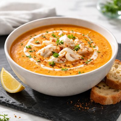 Crab bisque soup