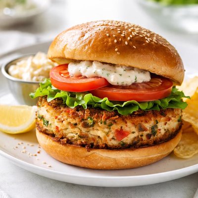 Crab cake sandwich