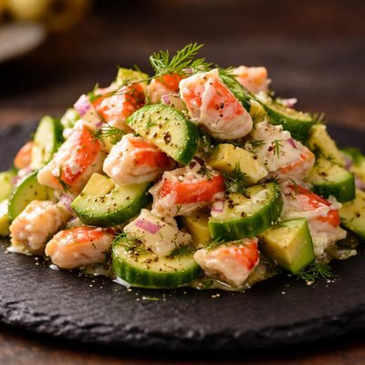 Crab cucumber salad