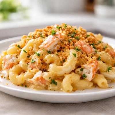 Crab mac and cheese