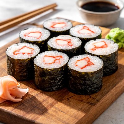 Crab maki sushi