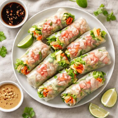 Crab meat spring roll