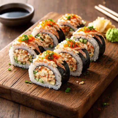 Crab meat sushi roll