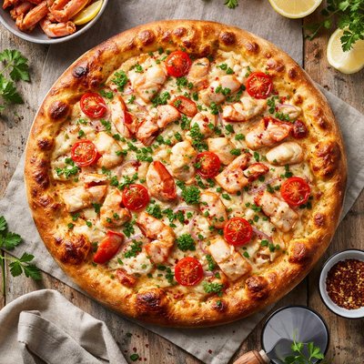 Crab pizza