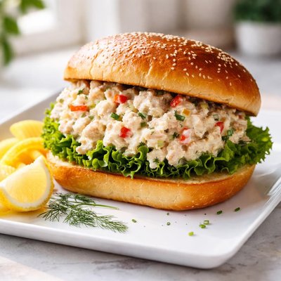 Crab salad sandwich