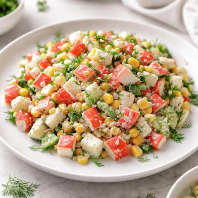 Crab stick salad