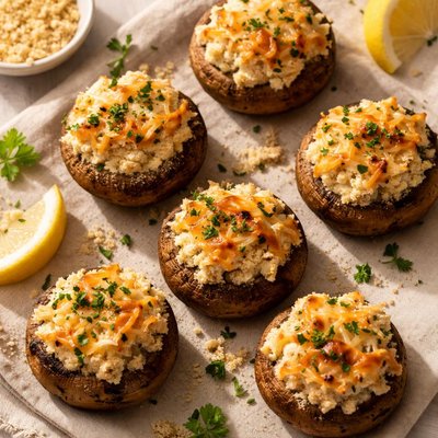 Crab stuffed mushroom