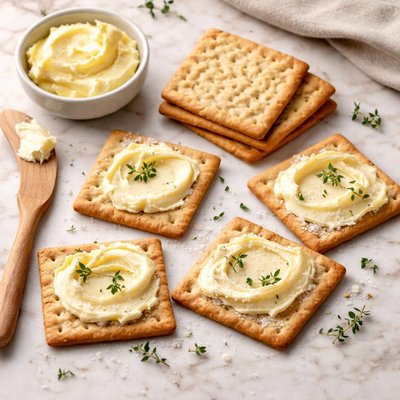 Cracker with butter