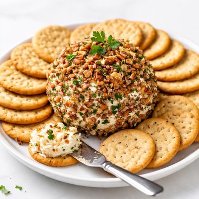 Crackers and cheeseball