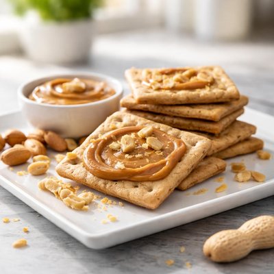 Crackers wirh peanut butter