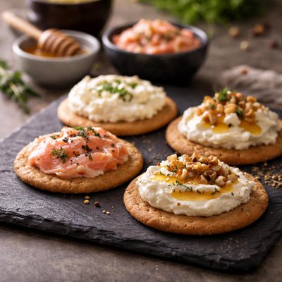 Crackers with spread