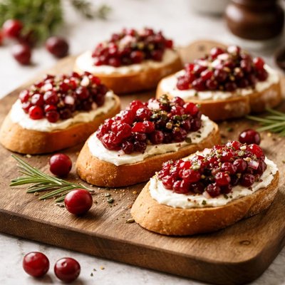 Cranberry bruschetta