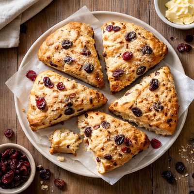 Cranberry raisin scone
