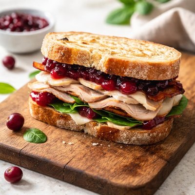Cranberry turkey sandwich