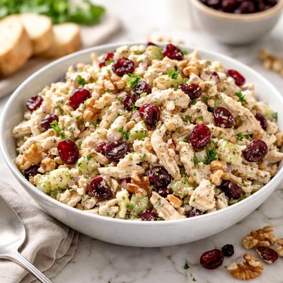 Cranberry walnut chicken salad
