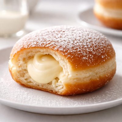 Cream-filled donut