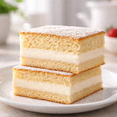 Cream-filled sponge cake