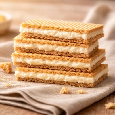 Cream-filled wafer