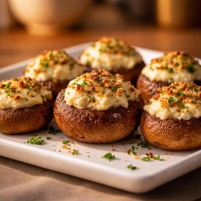 Cream cheese stuffed mushrooms