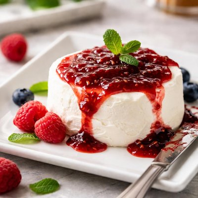 Cream cheese with jam