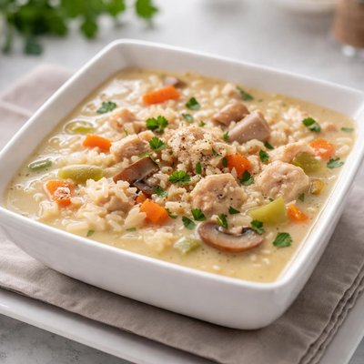Cream chicken rice soup