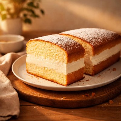 Cream filled cake
