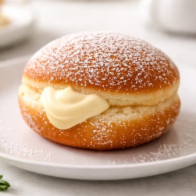 Cream filled donut