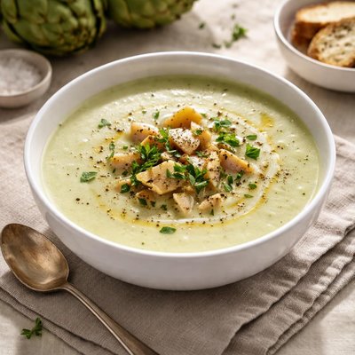 Cream of artichoke soup
