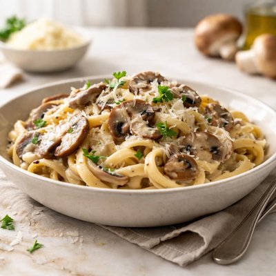 Cream of mushroom pasta