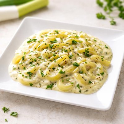 Cream sauce with leek
