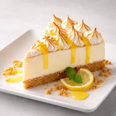 Creams lemon meringue cheesecake