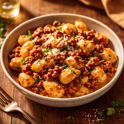 Creamy cherizo gnocchi