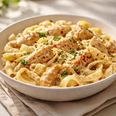 Creamy chicken and pasta