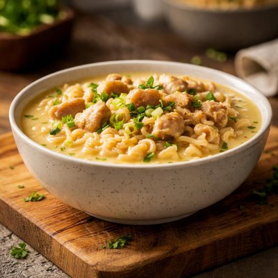 Creamy chicken flavor ramen noodles