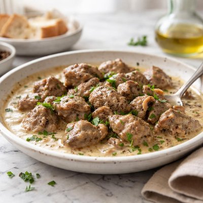 Creamy chicken livers
