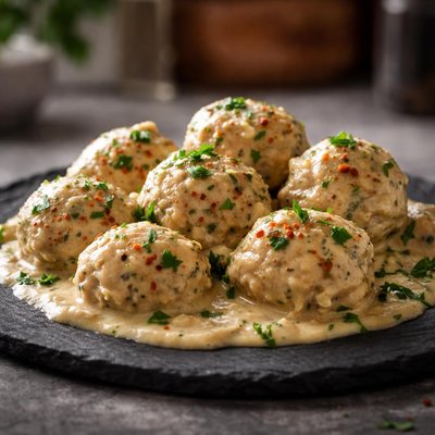 Creamy chicken meatballs
