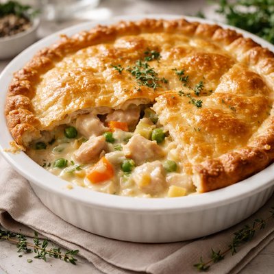 Creamy chicken pie