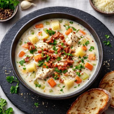 Creamy chicken potato soup