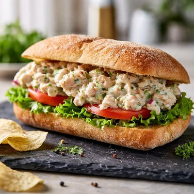 Creamy chicken sandwich