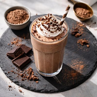 Creamy chocolate protein shake