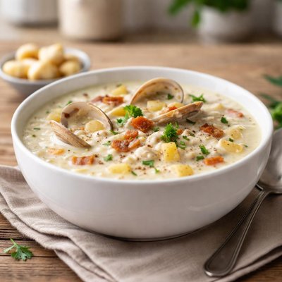 Creamy clam chowder
